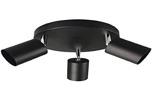 Plafón Negro 3 Elementos Gu10 Edm