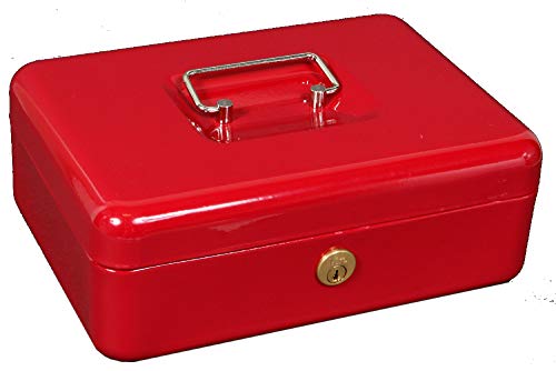 Viro 4281 Cassetta Portavalori A Chiave Con Cilindro Viro, Rosso, 250 X 180 X 90 Mm