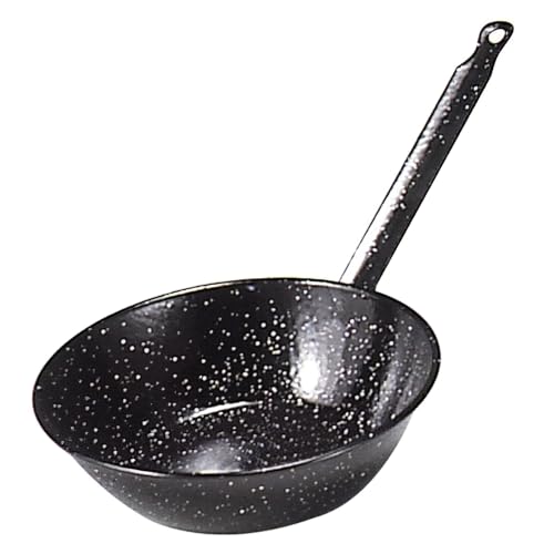 Garcima 20 Cm. Sartãn Doble Honda Con Mango Esmaltada, Metal, Negro