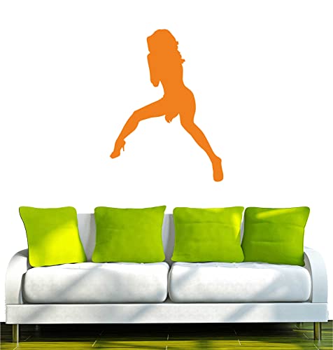Indigos Ug W489 Tatuaggio Murale, Sexy Donna, Arancione, 96X72 Cm