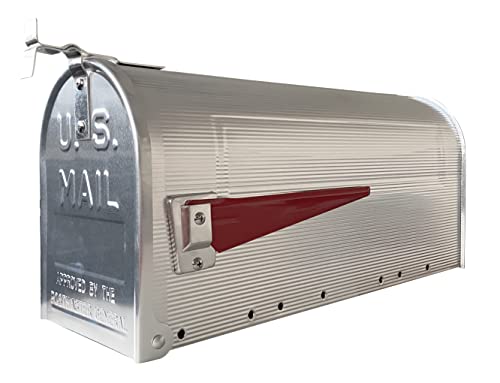 Arregui Cassetta Delle Lettere Singola In Alluminio Stile Americano, Misura L (Riviste E Buste, Inox, Tamaño L (Revistas Y Sobres C4) - 22 X 48 X 17 C