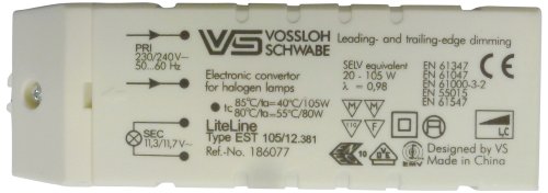 Electraline 70722 Trasformatore Elettronico, 60W, 240-12V