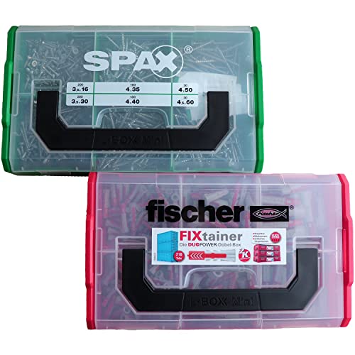 Secotec 118500218 Fischer Ö Spax - Set Di Tasselli E Viti, Colore: Rosso/Verde