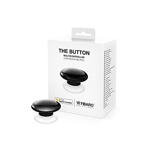 Fibaro Fgbhpb-101-2 Ios Il Tasto Multicontrolli Wireless, 3.6 V, Nero