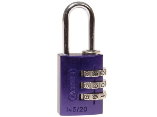 Abus Lucchetto A Combinazione 145/20 Viola - Lucchetto Per Bagagli, Armadietti E Molto Altro. - Lucchetto In Alluminio - Codice Di Combinazione Regola