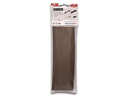 Hellermanntyton His-3-Bag-12/4 Br 308-31214 - Assortimento Di Tubi Di Calore, 12 Mm, Rapporto Di Restringimento 3:1, Confezione Da 10
