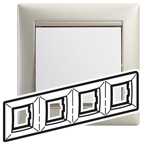 Vl-Placa 4Ele Hor Blanco/Perla