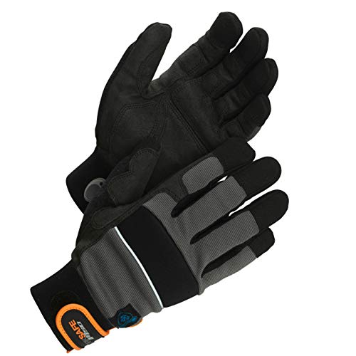 Worksafe M50 - Guanti Da Lavoro Thermo, Invernali, Resistenti, Traspiranti, 6 Paia, Taglia 9=L, Colore: Nero