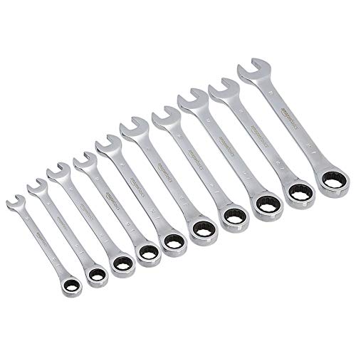 Amazon Basics - Set Di Chiavi Inglesi A Coppia Elevata, 10 Pezzi
