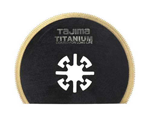 Tajima Accessorio Per Sega (Lama Per Utensile Multiuso, Lunga Durata, Dentatura Fine Per Legno, Plastica, Metallo 80 Mm Semicircolare), Mhs80