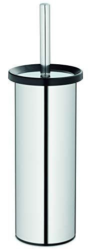 Kela Alor 23151 - Scopino Wc Con Manico, Altezza 38 Cm, Colore: Argento/Nero