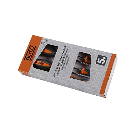 Hr 170448 - Juego De 5 Destornilladores Hr Mango Bimaterial En Caja De Carton
