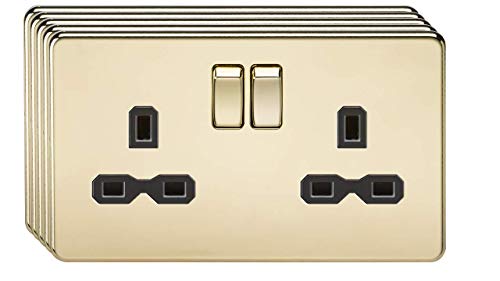 Knightsbridge Sfr9000Pb Presa Doppia 13 A, Ottone Lucido