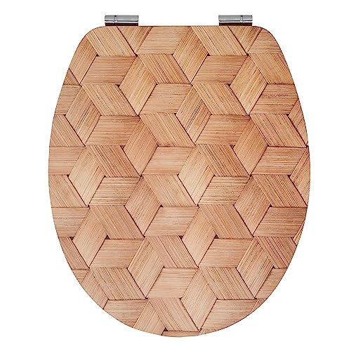 Wirquin 20723077 Sedile Wc Diplomat 100% Fsc Con Freno Di Caduta, Top Fix Y Staccabile