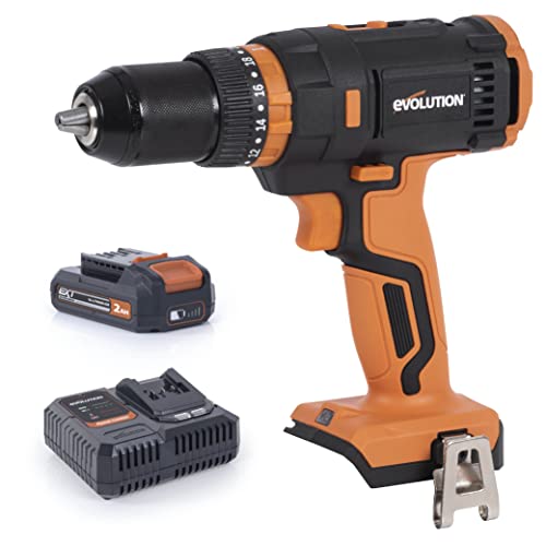 Evolution Power Tools R13Cmb-Li Trapano Combinato Cordless Con Velocità Variabile - Include Cinghia Con Gancio, Batteria 2 Ah E Caricabatterie