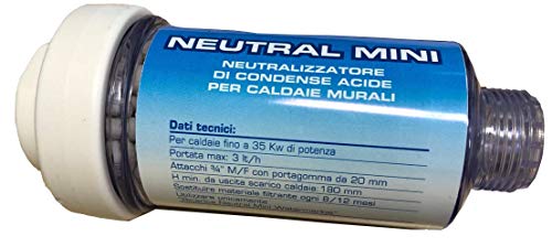 Wk Filtro Neutralizzatore Di Condensa Scarico Caldaie | 3/4" Mf | Made In Italy, Bianco, 1 Unità (Confezione Da 1)
