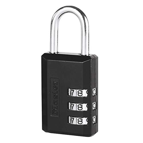 Master Lock 647Eurd Lucchetto Con Combinazione E Corpo In Zinco, Nero, 7,4 Cm X 3 Cm X 1,2 Cm