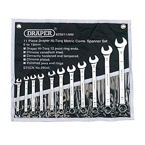 Draper Expert 29545 - Chiavi Combinate, Sistema Metrico, 11 Pezzi
