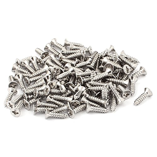 Sourcingmap In Acciaio Inox A Testa Piatta Phillips Autofilettanti Vite 12 Mmx3 Mm 100Pcs