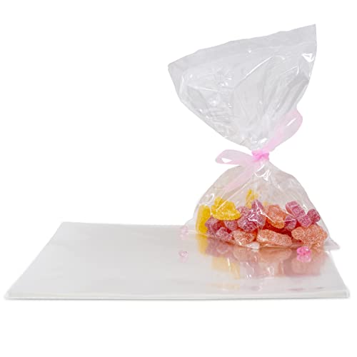 100 Bustine Trasparenti Di Cellophane Per Alimenti, 15 X 25 Cm, Sacchetti Per Caramelle, Buste Per Bomboniere E Confetti, Buste Adatte Per Confezioni