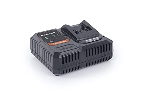 Evolution Power Tools R18Rch-Li1 Caricatore Singolo Rapido Per Batterie Li-Ion Ext 18V, Compatibile Con Erbauer Ed Evolution, Adatto A Seghe E Trapani