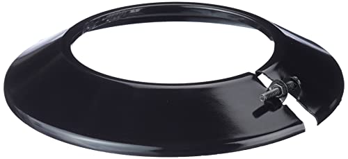 Abbellimento Nero Vetrificato 900°C-Ø100 Mm - Rosone Per Condotti Di Stufe E Caminetti