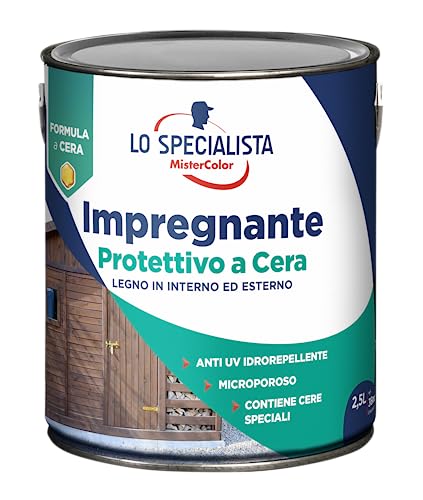 Lo Specialista Mistercolor Impregnante Acqua Cera, 2,5L, Incolore