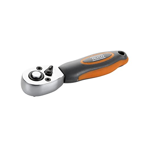Alyco Hr 170718 - Llave De Carraca De 1/4" Serie Corta Hr 72 Dientes Con Mango Bimaterial