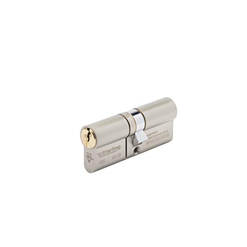 Sterling Epd6040 Ts007 Bs3 - Cilindro A 3 Stelle, Approvato Dalla Polizia Con Design Euro, Ottone, Doppia Finitura In Ottone E Nichel Satinato, 60 Mm