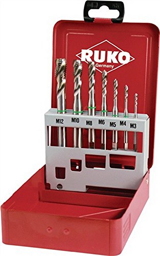 Ruko 245062 - Juego Machos Máquina M Din 371/376 Hss Co5, Rectificados - Tipo C, 7 Pcs.
