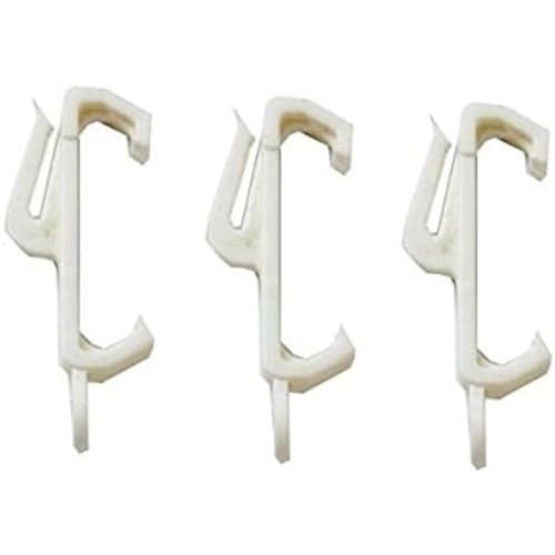 Bulk Hardware Bh03633 Ganci Scorrevoli Per Tende Su Binario Harrison Drape Elegance, Bianco, Set Di 30