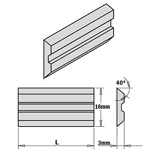 Cmt 795.150.16 - Juego De 2 Cuchillas Sistema Centrolock" 150X16X3Mm Hps"