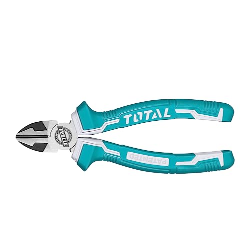 Total Tools - Pinza Da Taglio Diagonale | 180 Mm | Taglia Materiali Duri E Resistenti | Per Filo, Cavi, Chiodi O Viti | Realizzata In Cromo Vanadio |