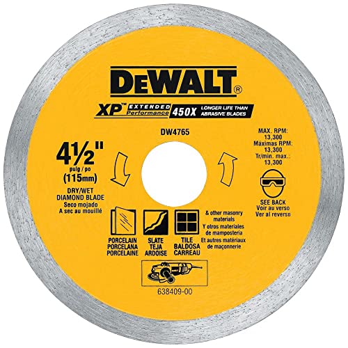 Dewalt Dw4765 4 – 1/5,1 Cm By .060-Inch Porclean Tile Blade Wet/Dry