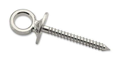 Docks Gmar63 Piton A Occhio Viti A Legno Acciaio Inossidabile, Grigio, Ø 15 Mm/80 Mm, Set Di 2 Pezzi