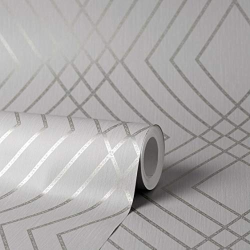Fine Décor Fd42603 Shard Trellis Pietra/Argento