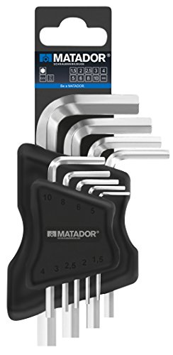 Matador Chiave A Brugola, Corto, Supporto, Esagonali, 1,5 – 10 Mm, 0440 9091