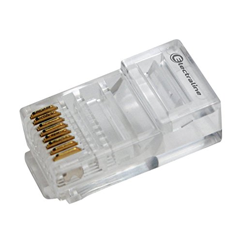 Electraline 500301 Plugs Modulari Rj 45, Confezione Da 10 Pezzi