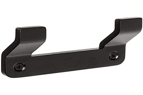Tatay Colgador Doble De La Colección Onyx, En Aluminio Anodizado Negro Mate. Doble Sistema De Fijación, Tornillos Y Sistema Glue & Fix, Sin Taladrar.