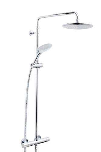 Bristan Cr Shxdivff C Quadrato - Colonna Doccia Fissa Con Valvola Deviatrice E Accessori