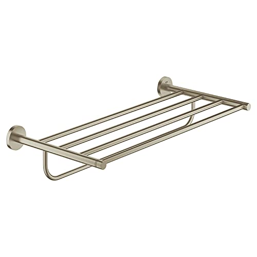 Grohe 40800En1 Essential New Portasalviette Multiplo, Finitura Spazzolata, Brushed Nickel, Large