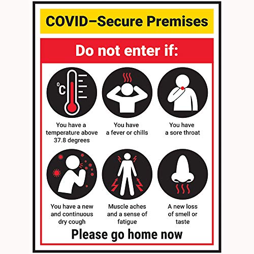 V Safety Cv122An-S Vsafety Covid-Secure Locali – Non Inserire 150 Mm X 200 Mm In Vinile Autoadesivo