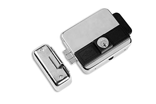 Assa Abloy Corni Serratura Elettrica Da Applicare Per Cancelli Nf5011/1Gr Reversibile, Grigio, Entrata Regolabile 50-70 Mm
