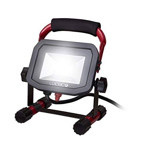 Luceco, Faretto A Led Ultrasottile Da 10 W, Con Supporto, 600 Lm, 5000 K, Protezione Ip65, Classe Di Efficienza Energetica A+, Lsw12Br2-E2 15W, 240V