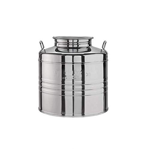 Bidone Fusto Contenitore Acciaio Inox Per Olio "Olivari" Lt. 30.