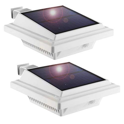 Keenzo Luce Solare Led Esterno, 25 Led Lampade Solari Da Giardino, Ip65 Impermeabili Luci Solare Per Grondaia Per Patio, Passerelle, Cortile, Garage,