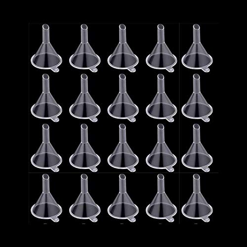 Jieddey Mini Imbuto,20 Pcs Imbuto In Plastica Piccolo Imbuto Trasparente Imbuto Per Riempimento Di Bottiglie Profumi Oli Essenziali Bottiglie Da Labor