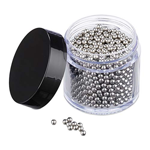 Relaxdays Perle Pulenti, 1000 Pezzi, Acciaio Inox, Sfere Per Pulizia Di Bottiglie, Decanter, Caraffe & Vasi, Argento