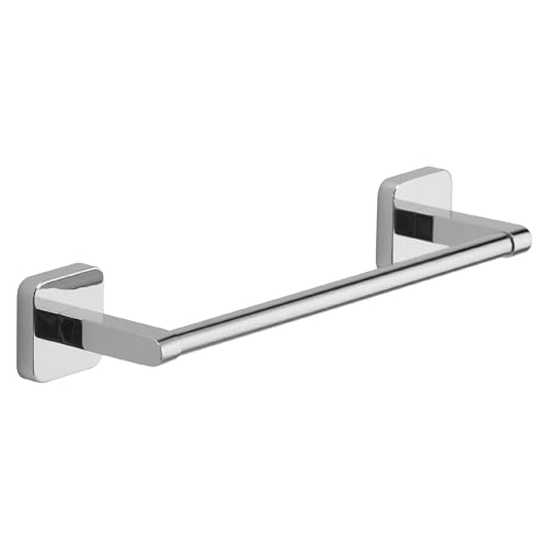 Gedy | Porta Asciugamani Bagno Tonga In Acciaio Inox E Cromall, Appendi Asciugamani Fissabile Con Viti Incluse O Biadesivo, Peso Massimo Supportato 7
