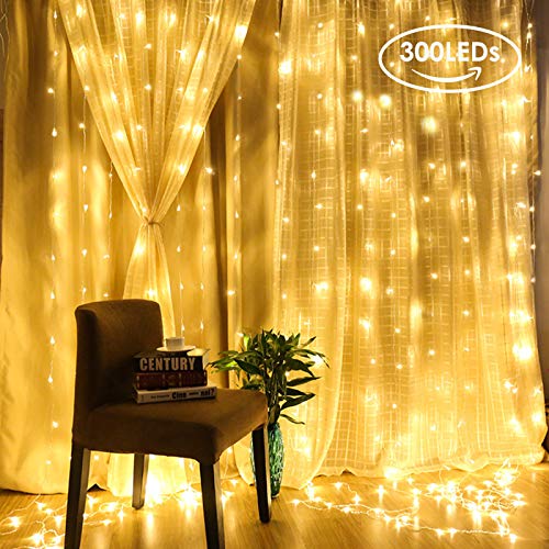 Uten Tenda Luminosa Led 3X3㎡, 300 Led, Luci Natalizie, Barriere Fotoelettriche Per Interni Ed Esterni Impermeabili E Resistenti Al Freddo, Interno, Ca
